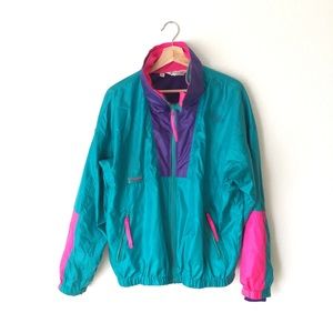 VINTAGE Columbia Neon Windbreaker Layer Jacket